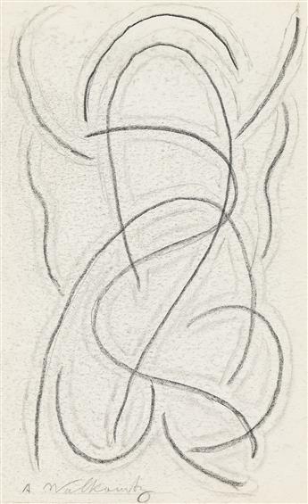 ABRAHAM WALKOWITZ Group of 4 abstract pencil drawings of Isadora Duncan.